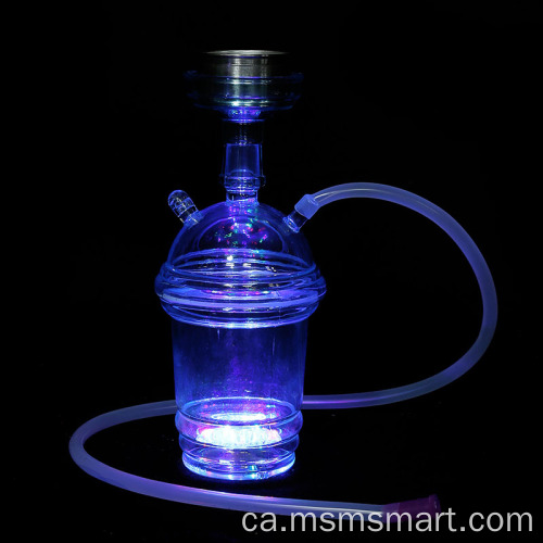 Mini narguile de plàstic de butxaca amb shisha led de disseny més recent